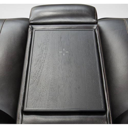 Summit Triple-Power 7-Piece Reclining Sectional with Modern  Sound and Two Consoles